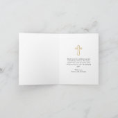 Carte De Remerciements Photo Baptême moderne en blanc Script bébé (Intérieur)