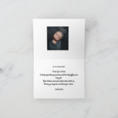 Carte de remerciements photo bébé simple (Intérieur)