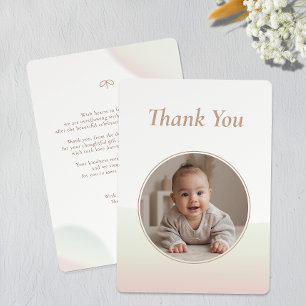 Carte De Remerciements Photo Bébé sur mesure mignonne Baby shower neutre