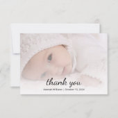 Carte De Remerciements Photo bébé Tournesol moderne Simple Douche (Devant)