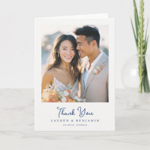 Carte De Remerciements Photo Beige Romantique