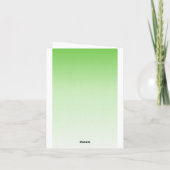 Carte de remerciements photo bilingue Ombre Vert M (Dos)