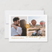 Carte De Remerciements Photo Boarding Pass Mariage cosmique (Devant)