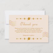 Carte De Remerciements Photo Boarding Pass Mariage cosmique (Dos)