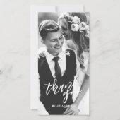 carte de remerciements photo boho (Devant)