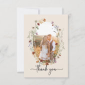 Carte de remerciements photo Boho (Devant)