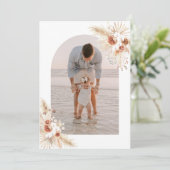 Carte de remerciements photo Boho Anniversaire Mer (Debout devant)