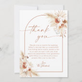 Carte de remerciements photo Boho Anniversaire Mer (Dos)