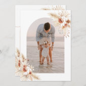 Carte de remerciements photo Boho Anniversaire Mer (Devant / Derrière)