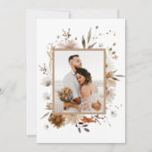 Carte de remerciements photo Boho Botanical Mariag (Devant)