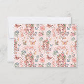 Carte De Remerciements Photo Boho Fairy First Girl's 1st Birthday (Dos)