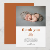 Carte de remerciements photo Boho Rainbow Baby sho (Devant / Derrière)