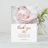 Carte de remerciements photo Boho Rainbow Baby sho (Debout devant)