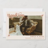 Carte de remerciements photo Boho Retro (Devant)