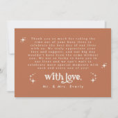 Carte de remerciements photo Boho Retro (Dos)