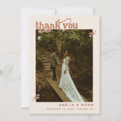 Carte de remerciements photo Boho Retro (Devant)