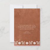 Carte de remerciements photo Boho Terracotta (Dos)