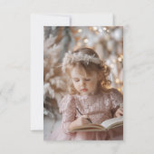 Carte De Remerciements Photo Boho Winter Onederland Anniversaire (Dos)