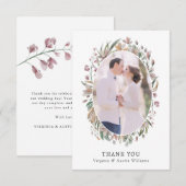 Carte De Remerciements Photo Botanique (Devant / Derrière)