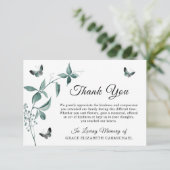 Carte De Remerciements Photo botanique du papillon funéraire (Debout devant)