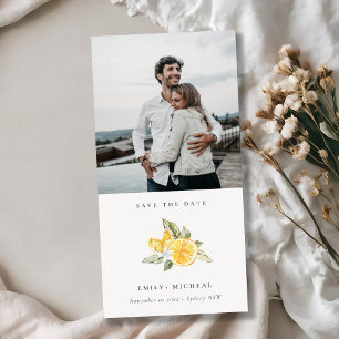 Carte De Remerciements Photo Botanique Minimale De Citron Enregistrer La 