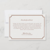 Carte de remerciements photo Brown vintage & Ecru (Dos)