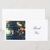 Carte De Remerciements Photo carré - Boule Disco (Devant / Derrière)