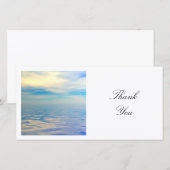 Carte De Remerciements Photo carré - Eau et ciel (Devant / Derrière)