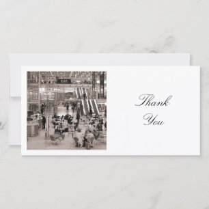 Carte De Remerciements Photo Carré - Hall de la Gare