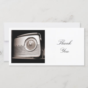 Carte De Remerciements Photo carré - Vieux Radio