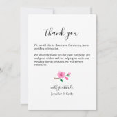 Carte de remerciements photo Cherry Blossom (Dos)