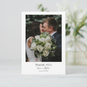 CARTE DE REMERCIEMENTS PHOTO CHIC SIMPLE (Debout devant)