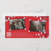 Carte De Remerciements Photo chinoise du Mariage Xie Xie Xie (Dos)