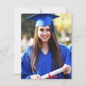 Carte De Remerciements Photo Classic Blue Gold (Dos)