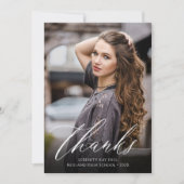 Carte De Remerciements Photo Classic Elegance Graduance (Devant)