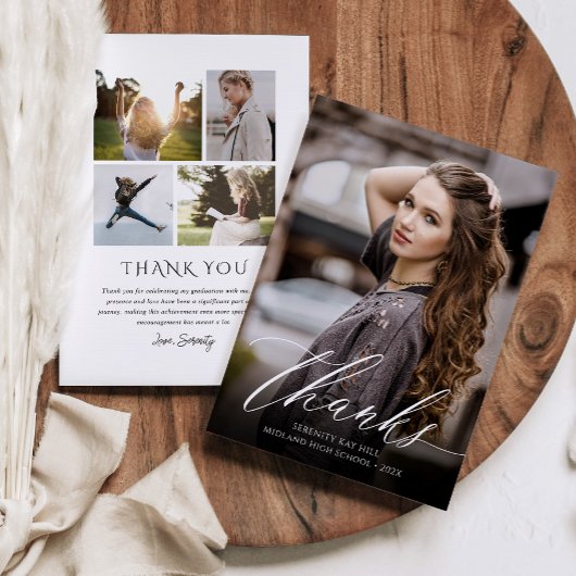 Carte De Remerciements Photo Classic Elegance Graduance