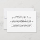 Carte De Remerciements Photo classique de fond funéraire (Dos)