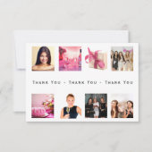 Carte de remerciements photo collage anniversaire (Devant)