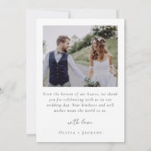 Carte De Remerciements Photo Collage Mariage (Dos)