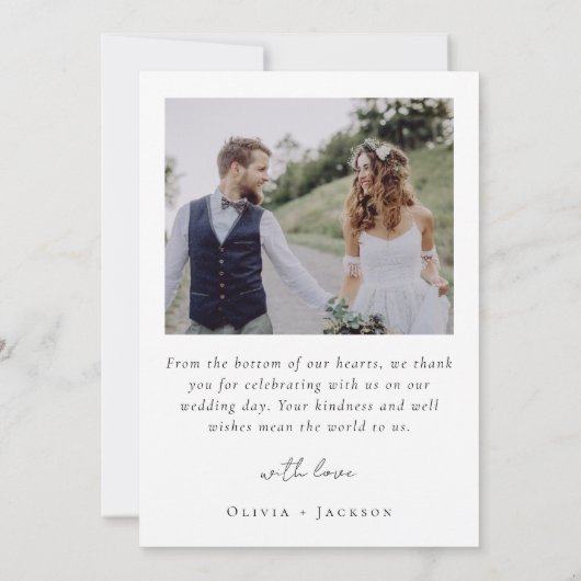 Carte De Remerciements Photo Collage Mariage (Dos)