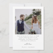 Carte De Remerciements Photo Collage Mariage (Dos)