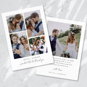 Carte De Remerciements Photo Collage Mariage