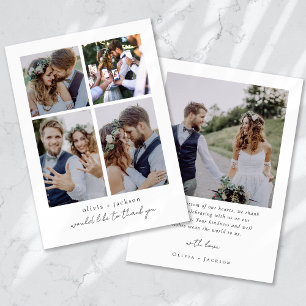 Carte De Remerciements Photo Collage Mariage