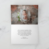Carte De Remerciements Photo Collage Rose Gold Rose Girl Baby shower (Intérieur)