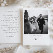 carte de remerciements photo "COME RAIN OR SHOING"