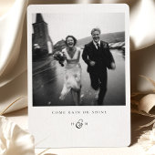 carte de remerciements photo "COME RAIN OR SHOING"