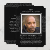 Carte de remerciements photo commémoratif - Élégan (Devant / Derrière)