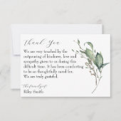 Carte De Remerciements Photo commémorative de la branche de l'aquarelle (Devant)