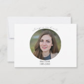 Carte De Remerciements Photo commémorative de la branche de l'aquarelle (Dos)