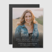 Carte de remerciements photo commémorative funérai (Devant / Derrière)